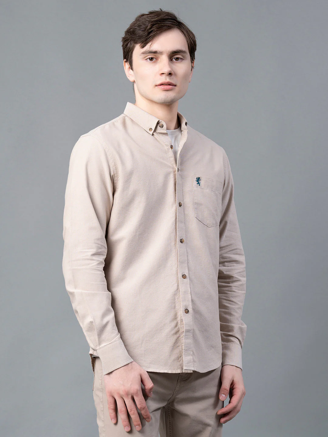 Pure Cotton Solid Shirt for Men - Image 6