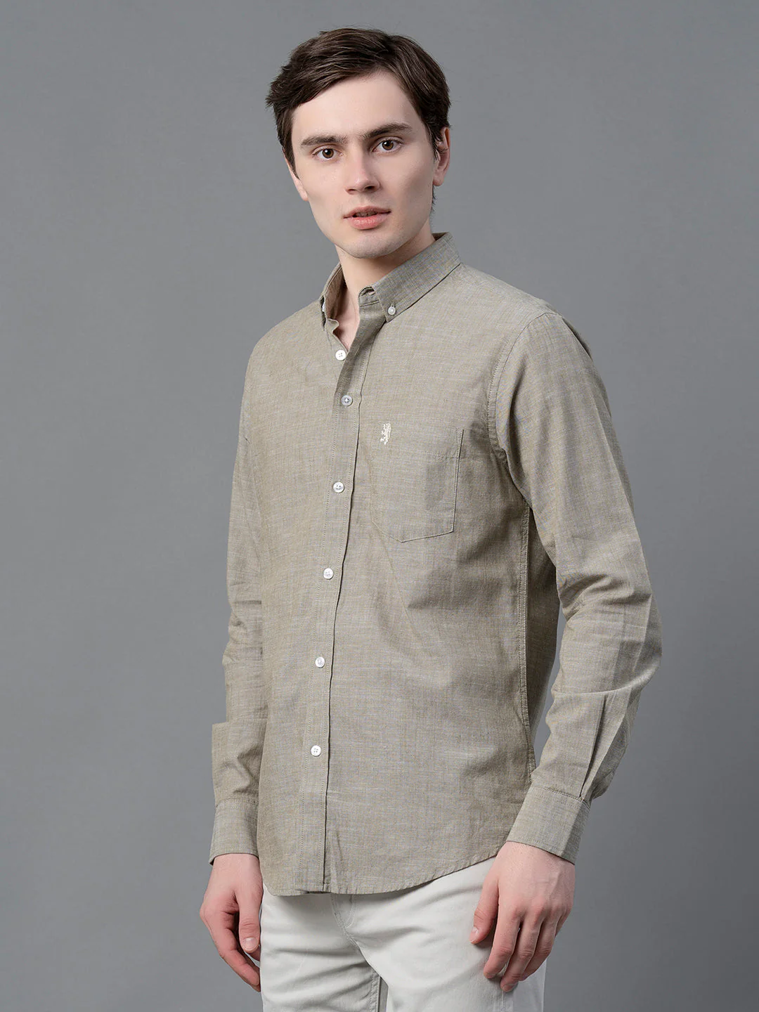 Pure Cotton Solid Shirt for Men - Image 2