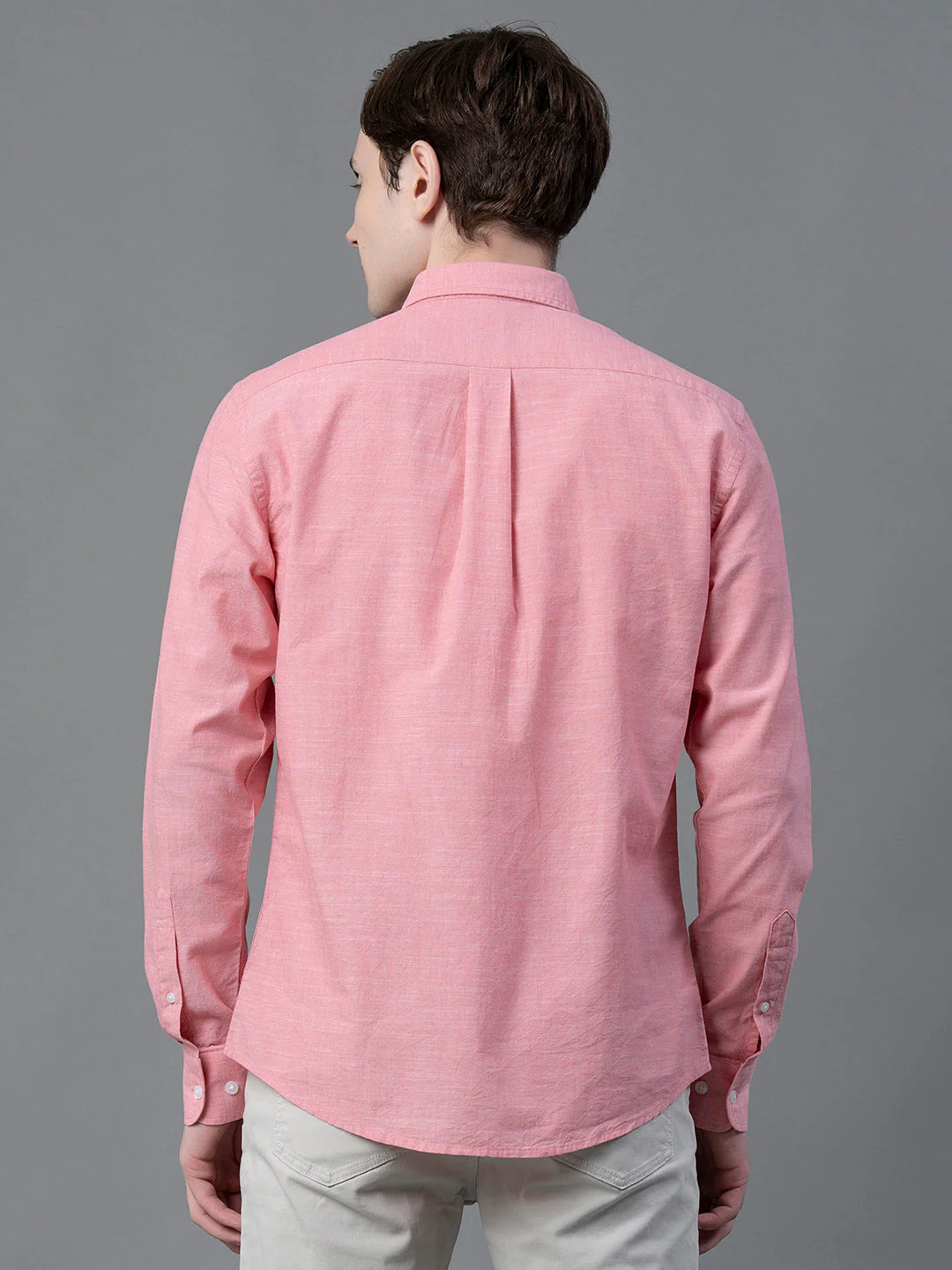 Pure Cotton Solid Shirt for Men - Image 3