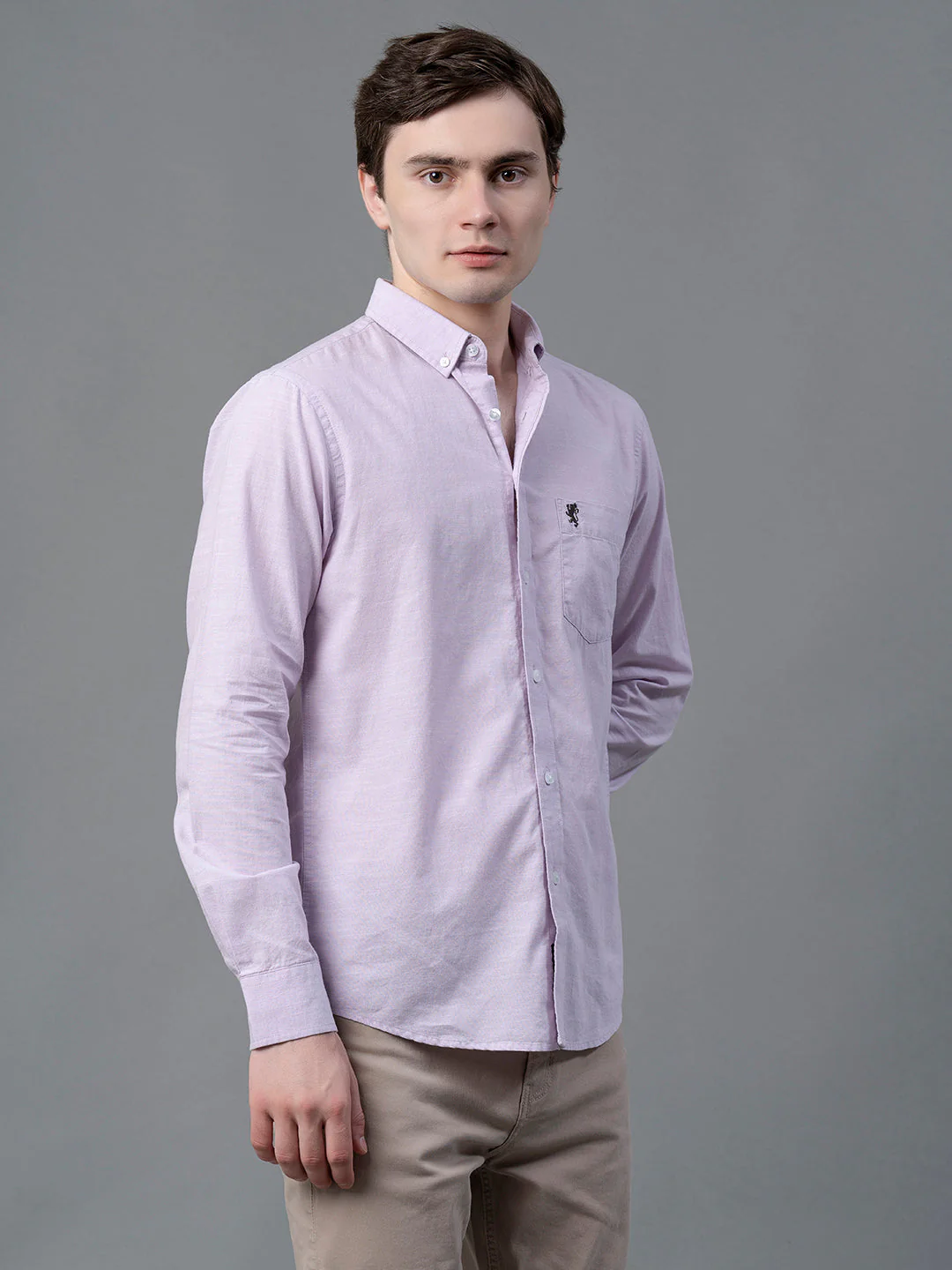 Pure Cotton Solid Shirt for Men - Image 2