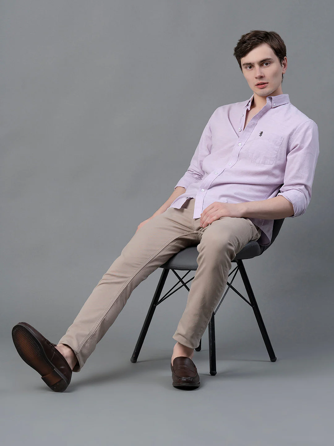 Pure Cotton Solid Shirt for Men - Image 5