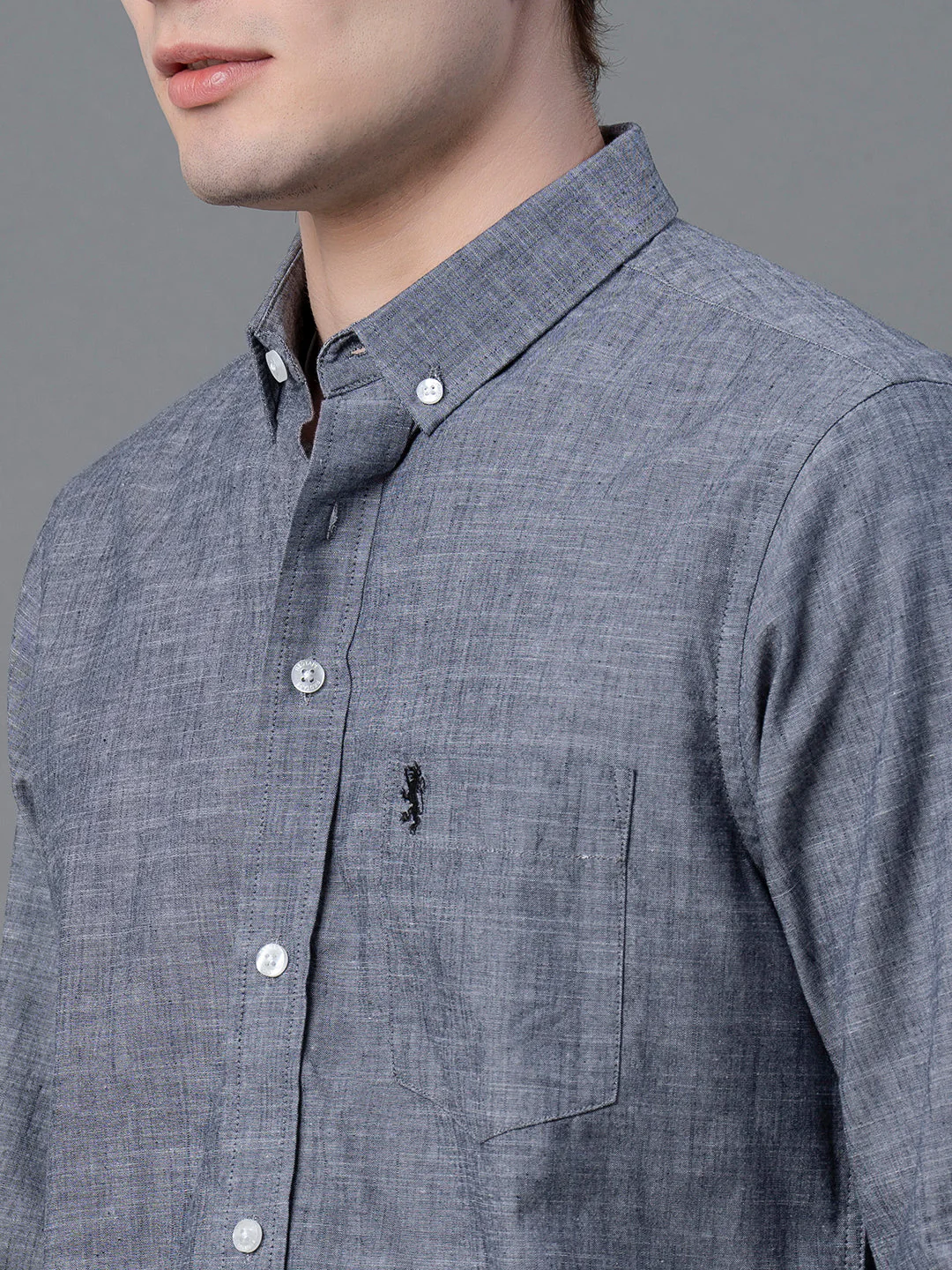 Pure Cotton Solid Shirt for Men - Image 4