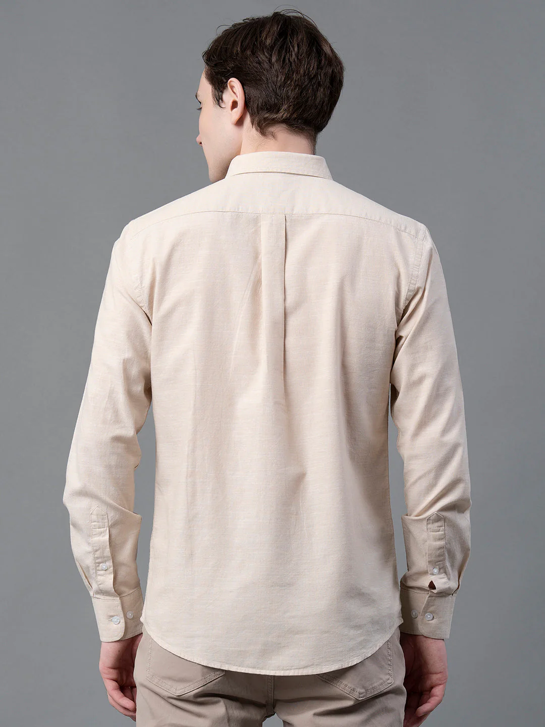Pure Cotton Solid Shirt for Men - Image 3