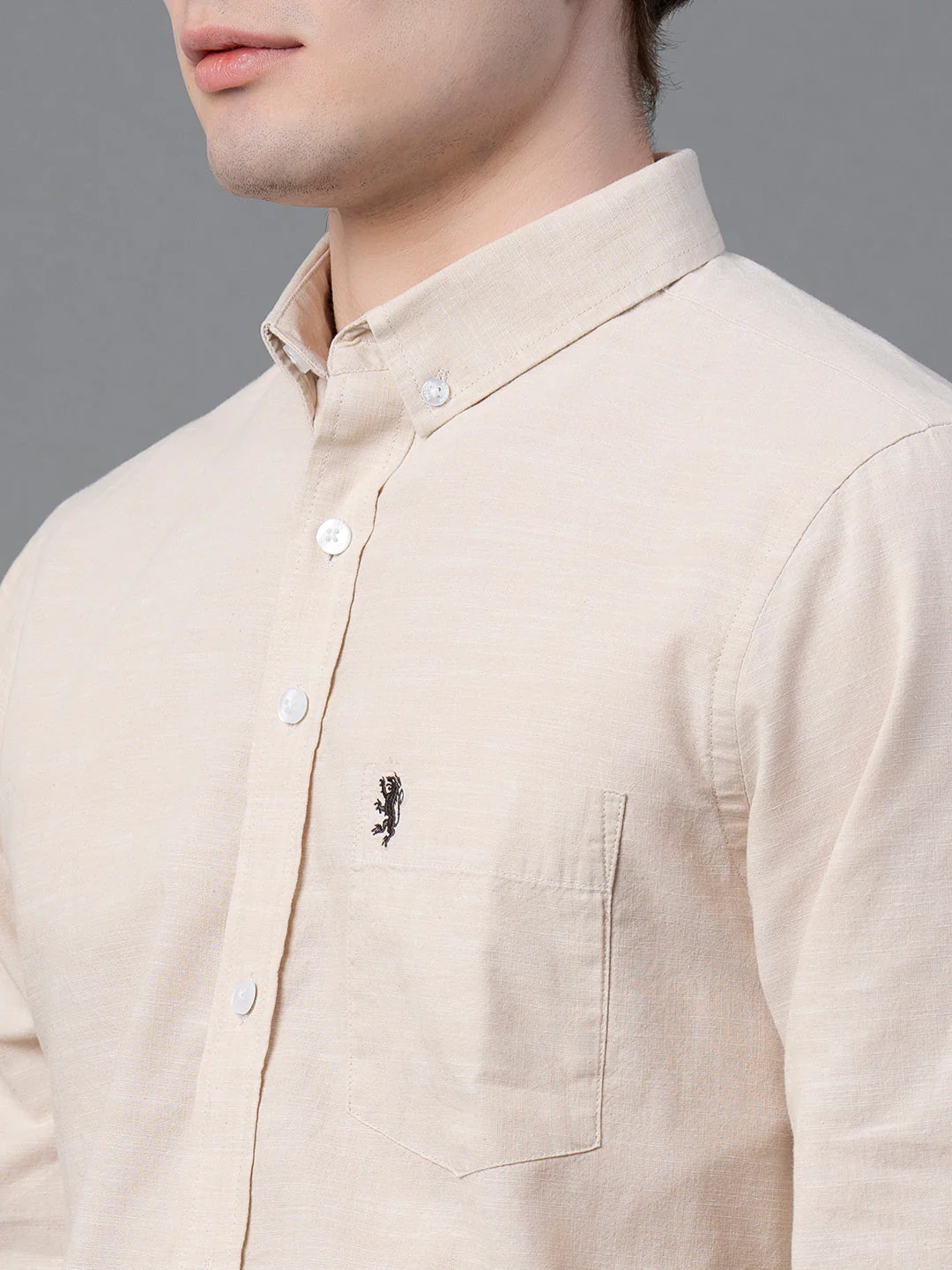 Pure Cotton Solid Shirt for Men - Image 4