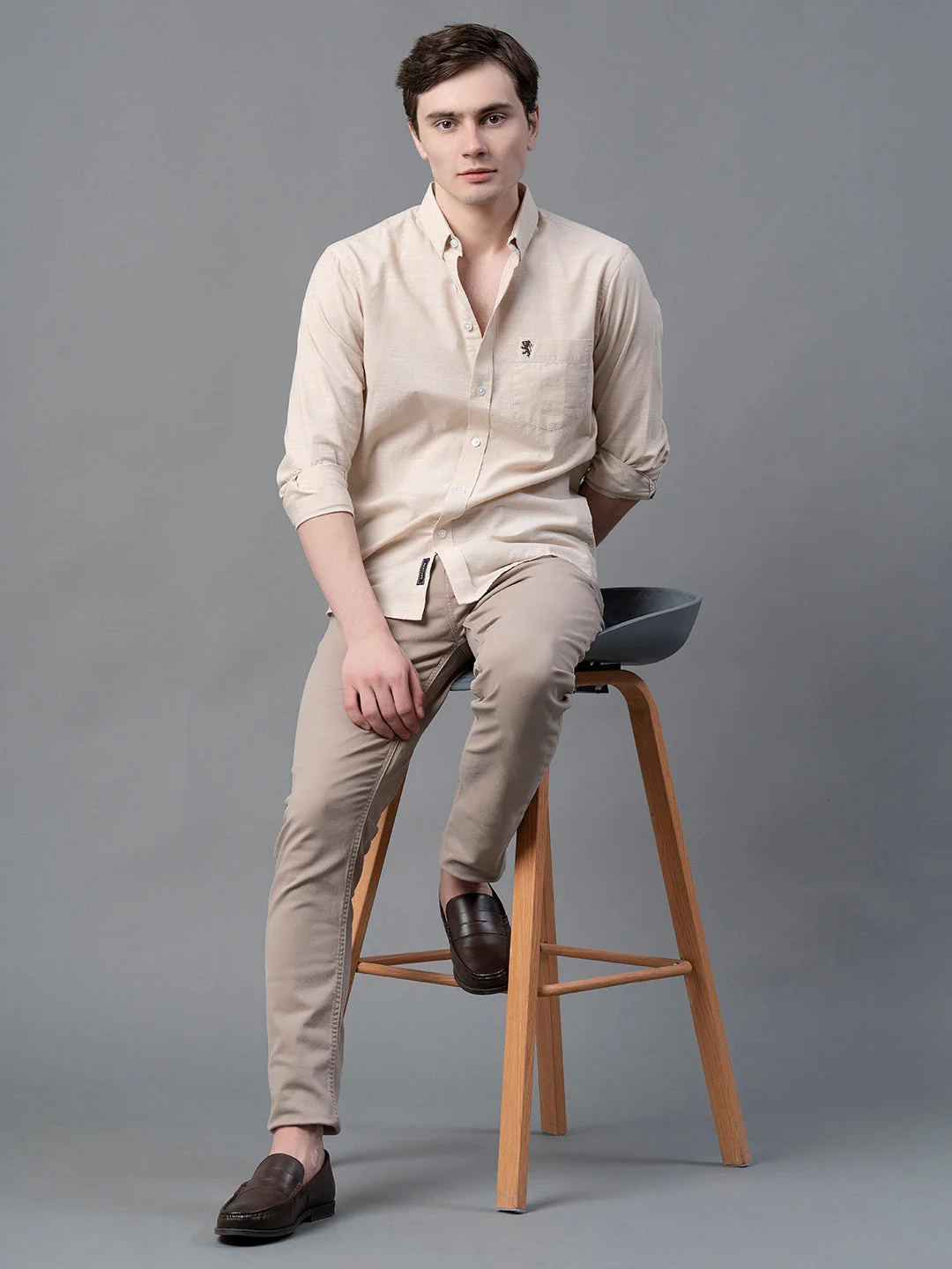 Pure Cotton Solid Shirt for Men - Image 5