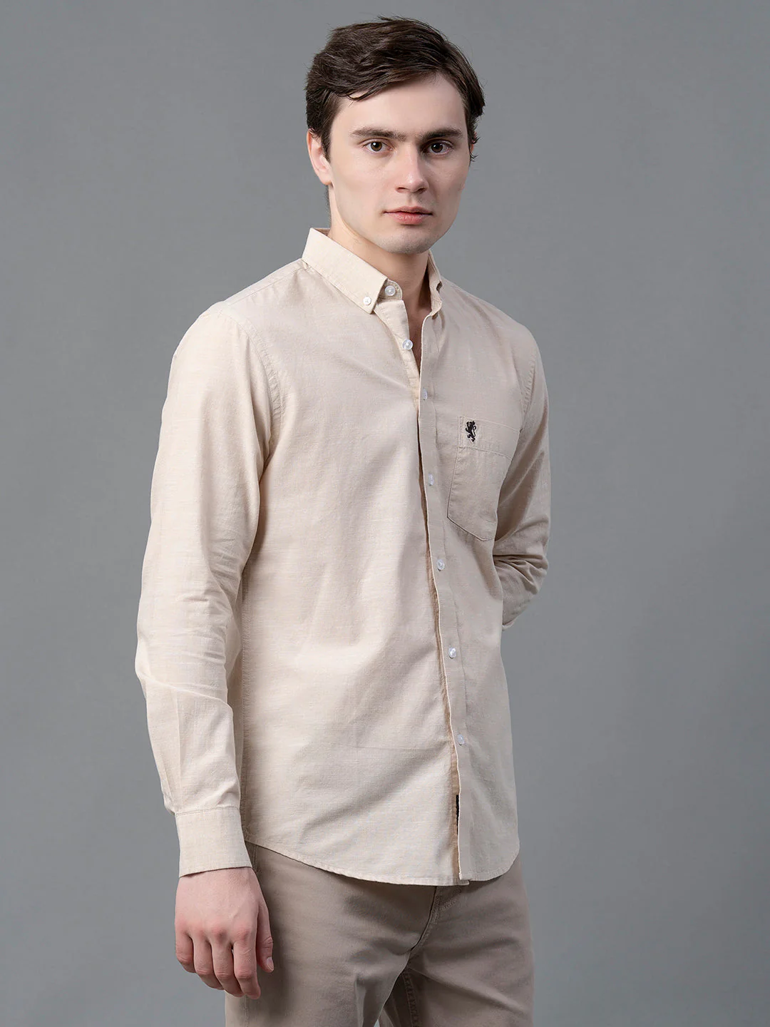 Pure Cotton Solid Shirt for Men - Image 6