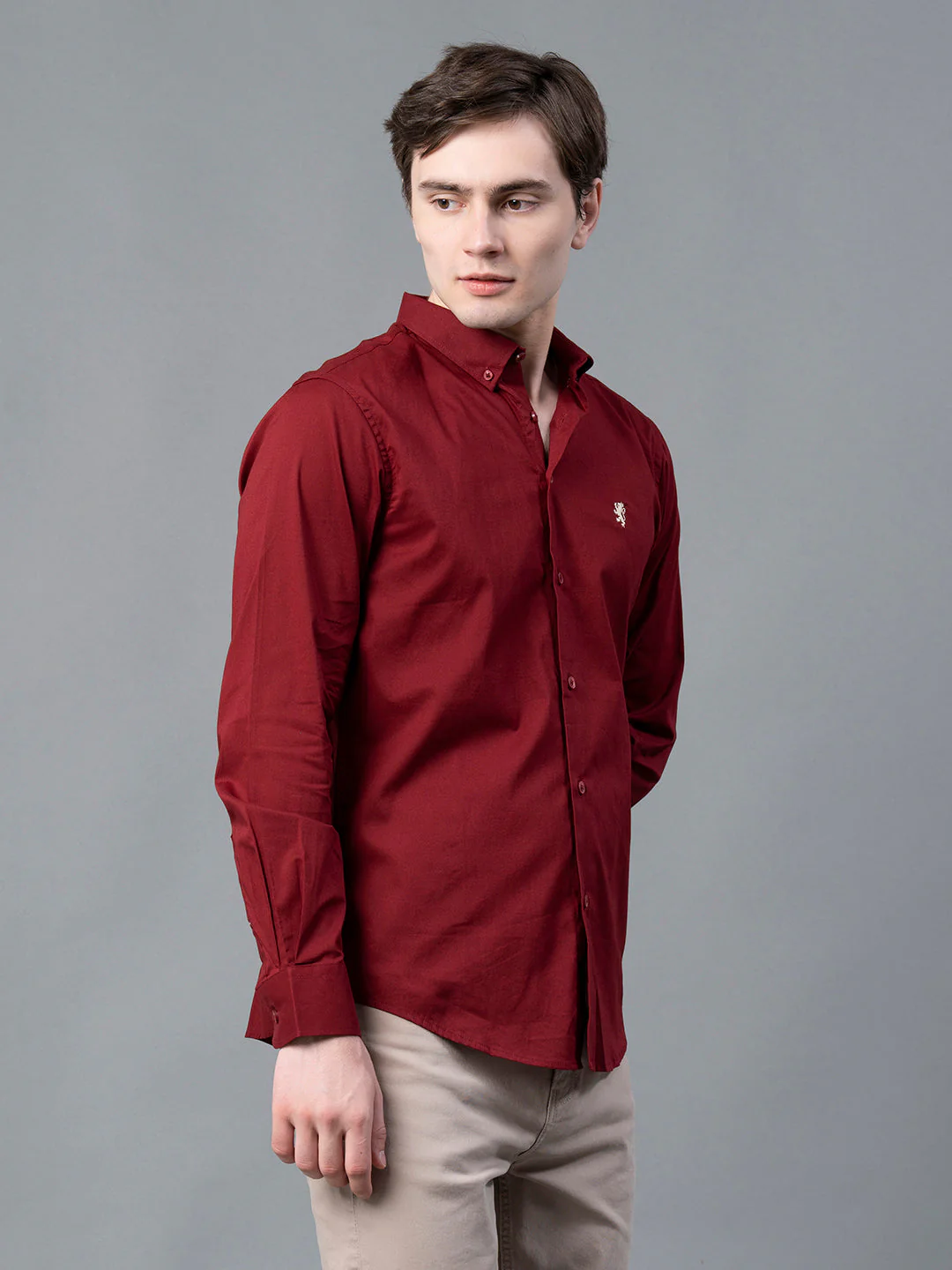 Pure Cotton Solid Shirt for Men - Image 5