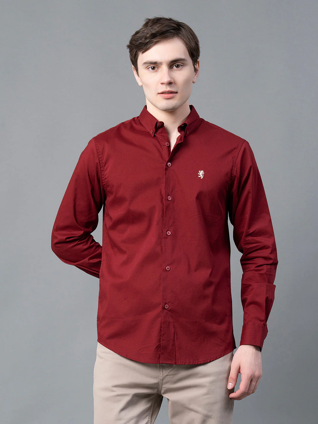 Pure Cotton Solid Shirt for Men - Image 6