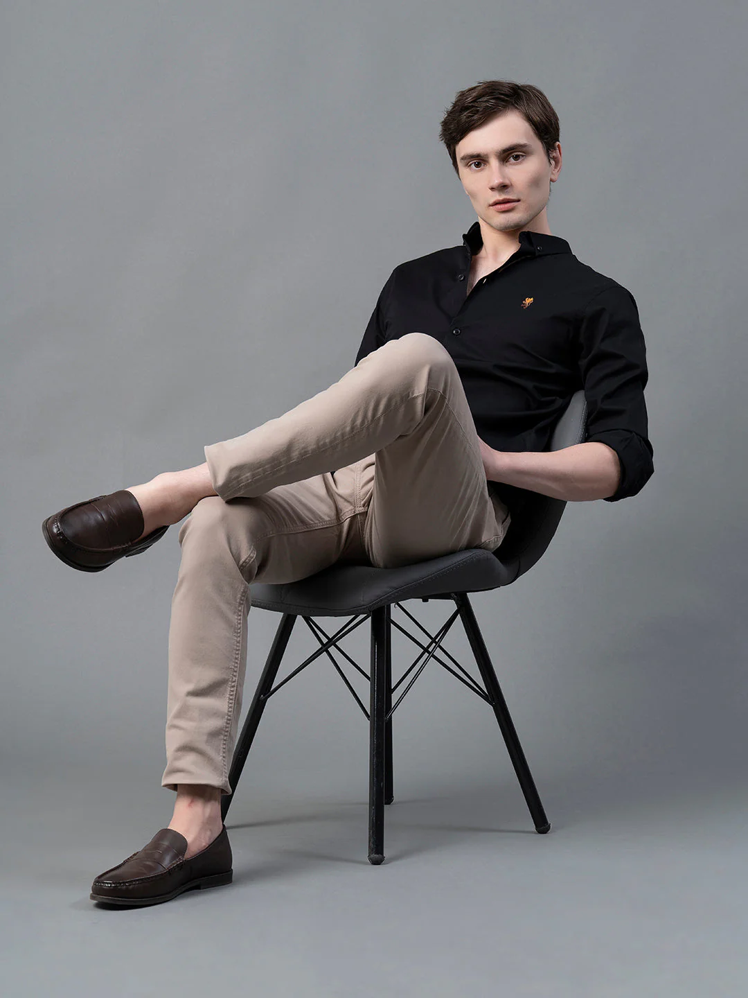 Pure Cotton Solid Shirt for Men - Image 5