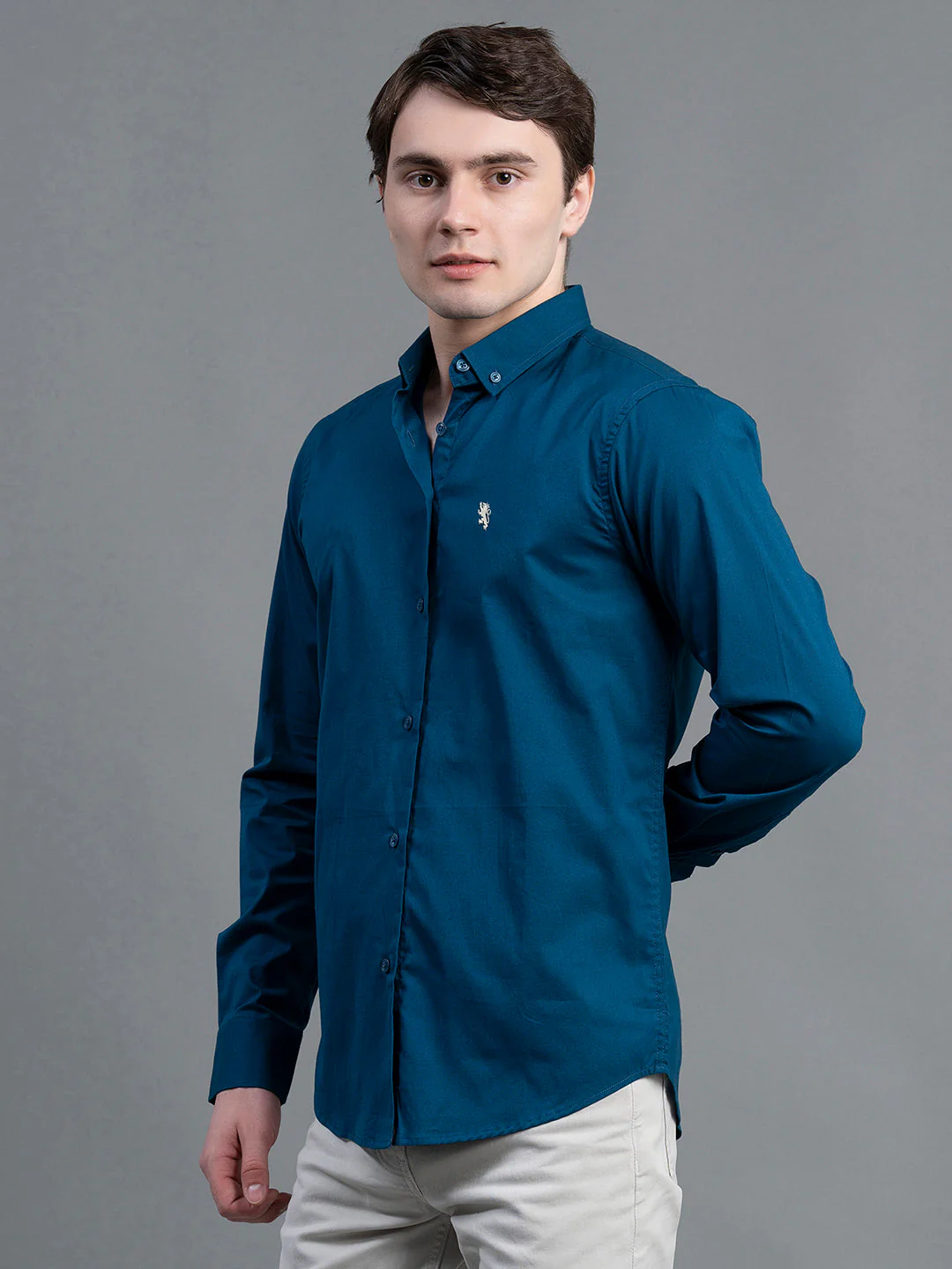 Pure Cotton Solid Shirt for Men - Image 6