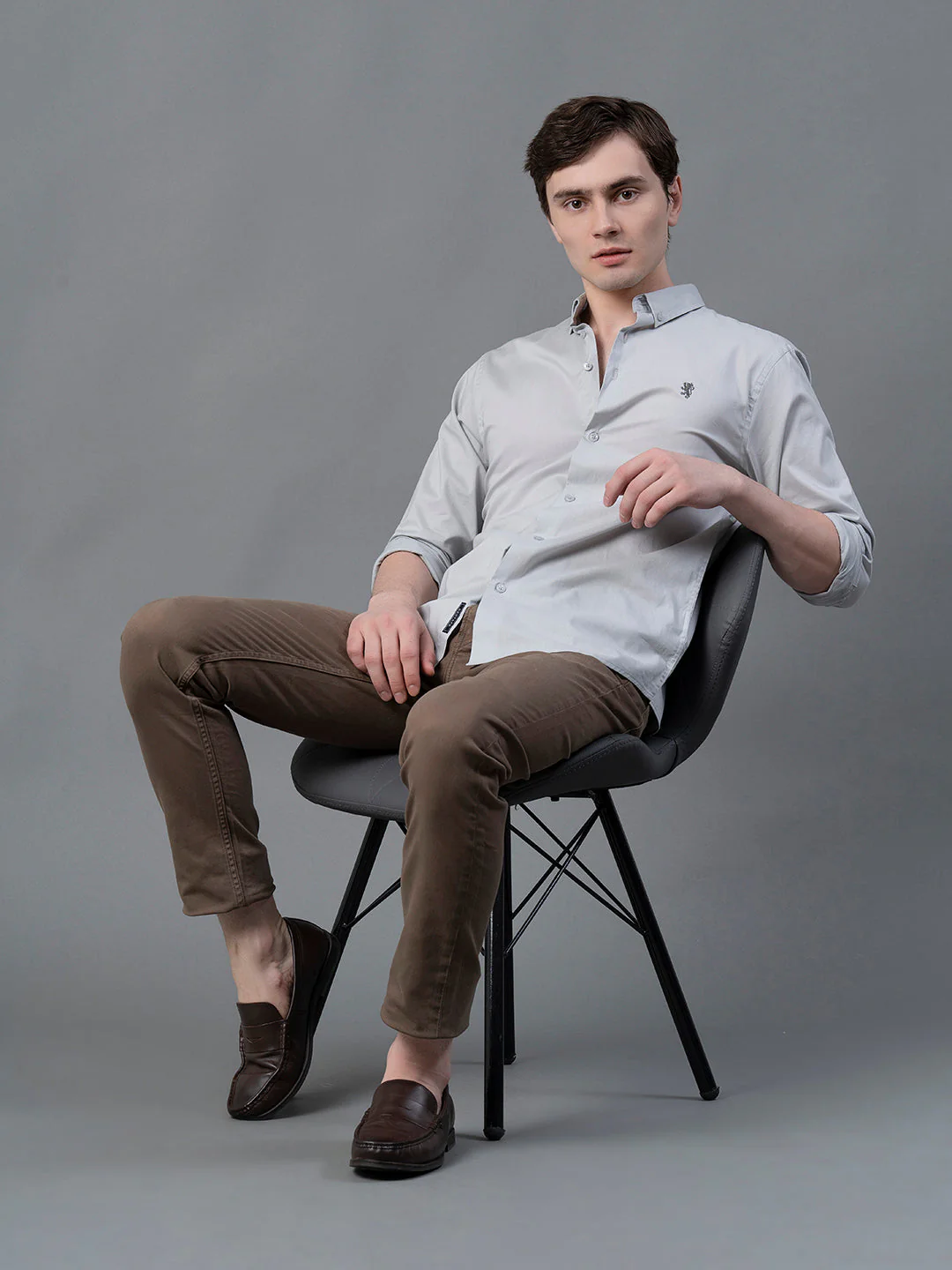 Pure Cotton Solid Shirt for Men - Image 5