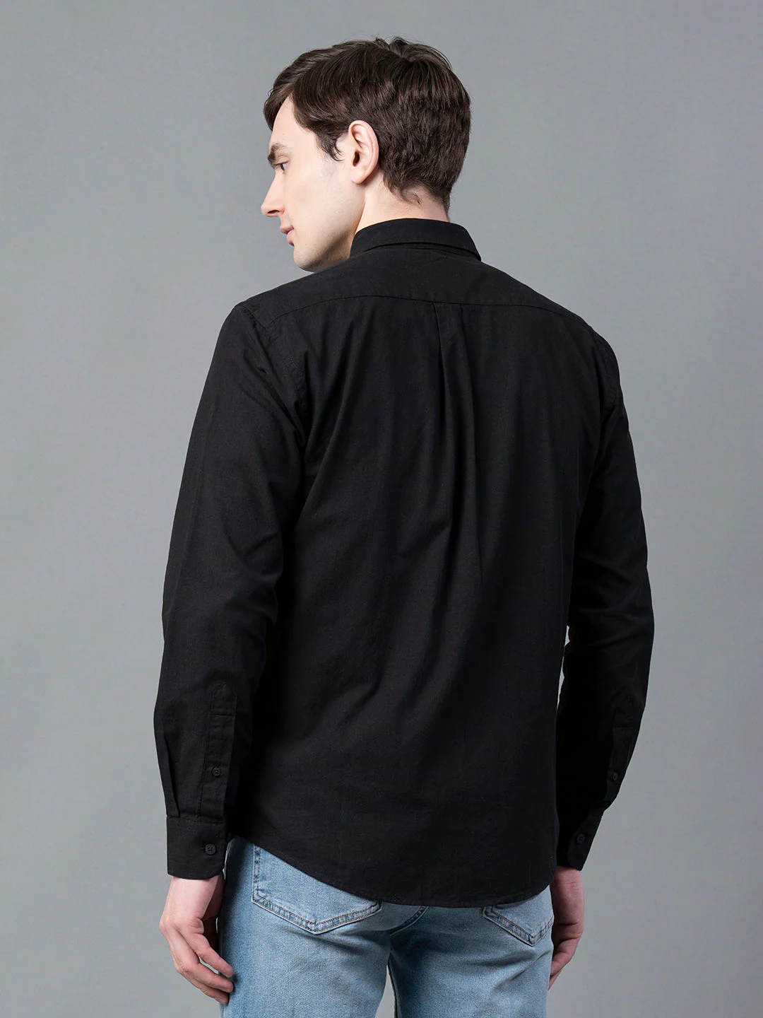 Pure Cotton Solid Shirt for Men - Image 3