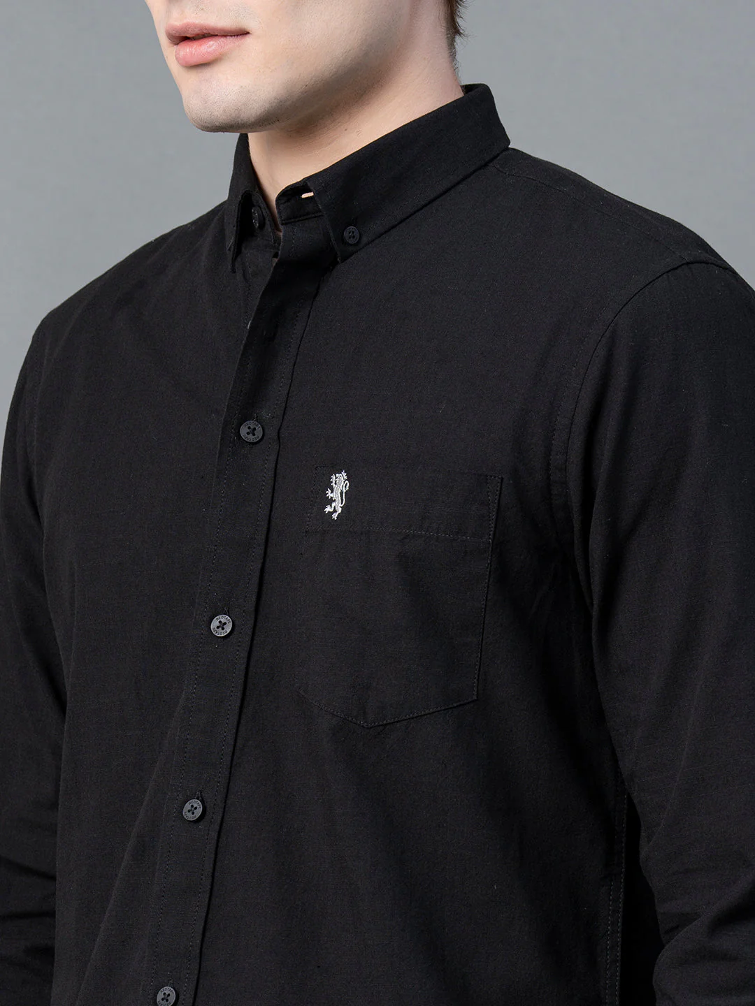 Pure Cotton Solid Shirt for Men - Image 4
