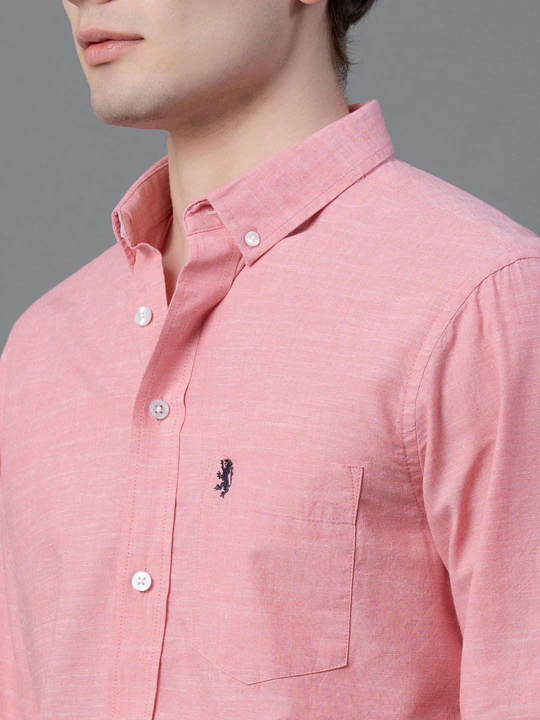 Pure Cotton Solid Shirt for Men - Image 4