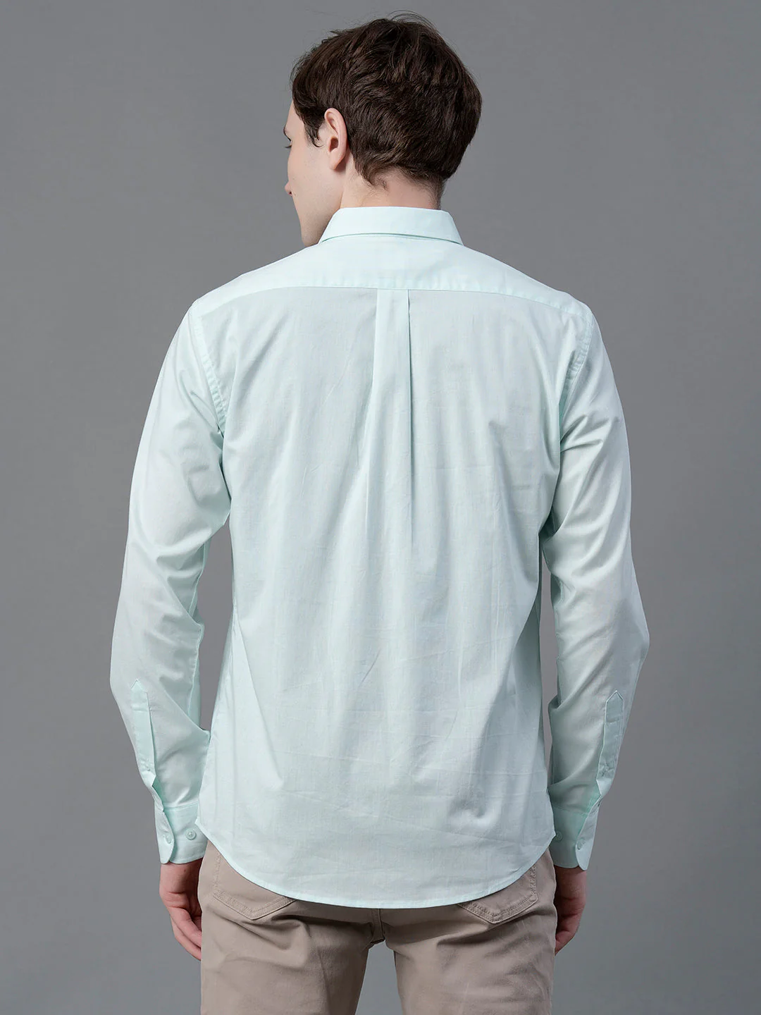 Pure Cotton Solid Shirt for Men - Image 3