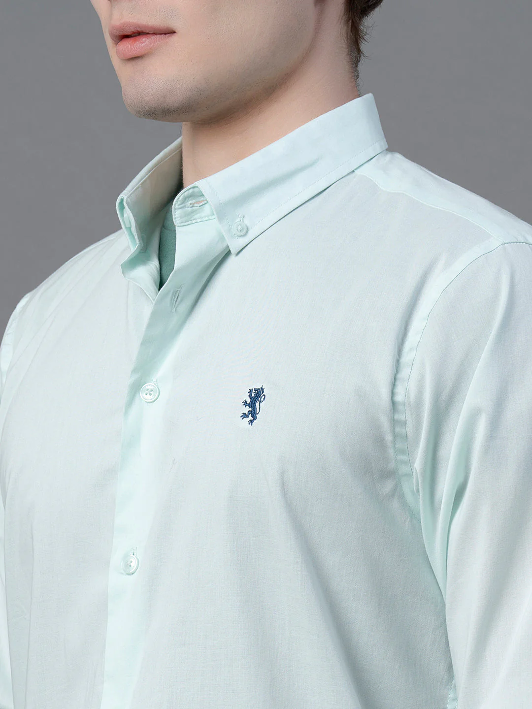 Pure Cotton Solid Shirt for Men - Image 4