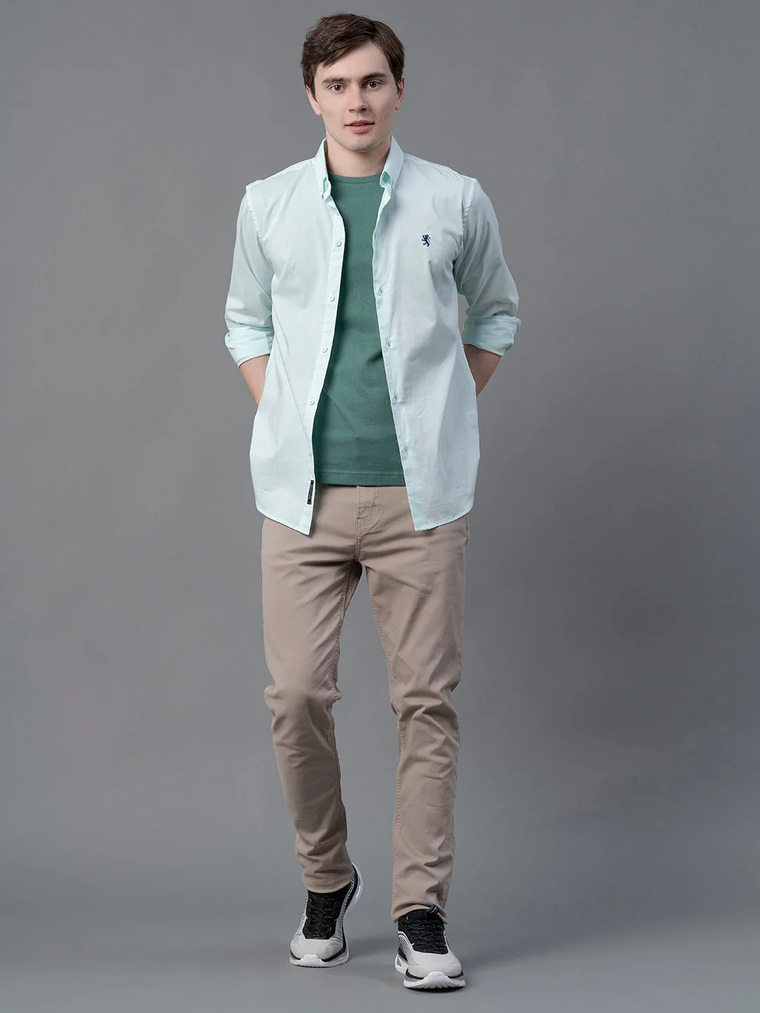 Pure Cotton Solid Shirt for Men - Image 5