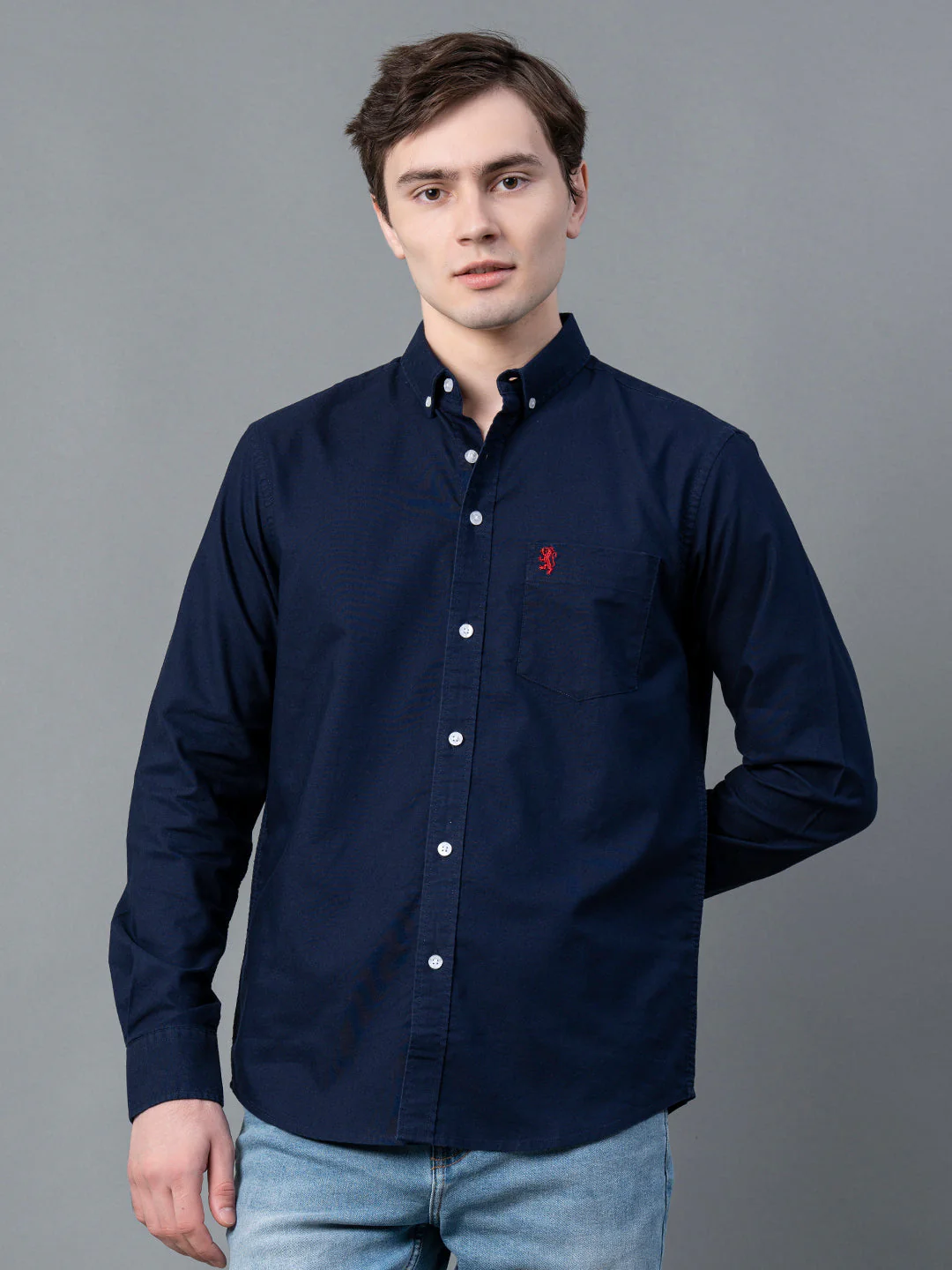 Pure Cotton Solid Shirt for Men - Image 6