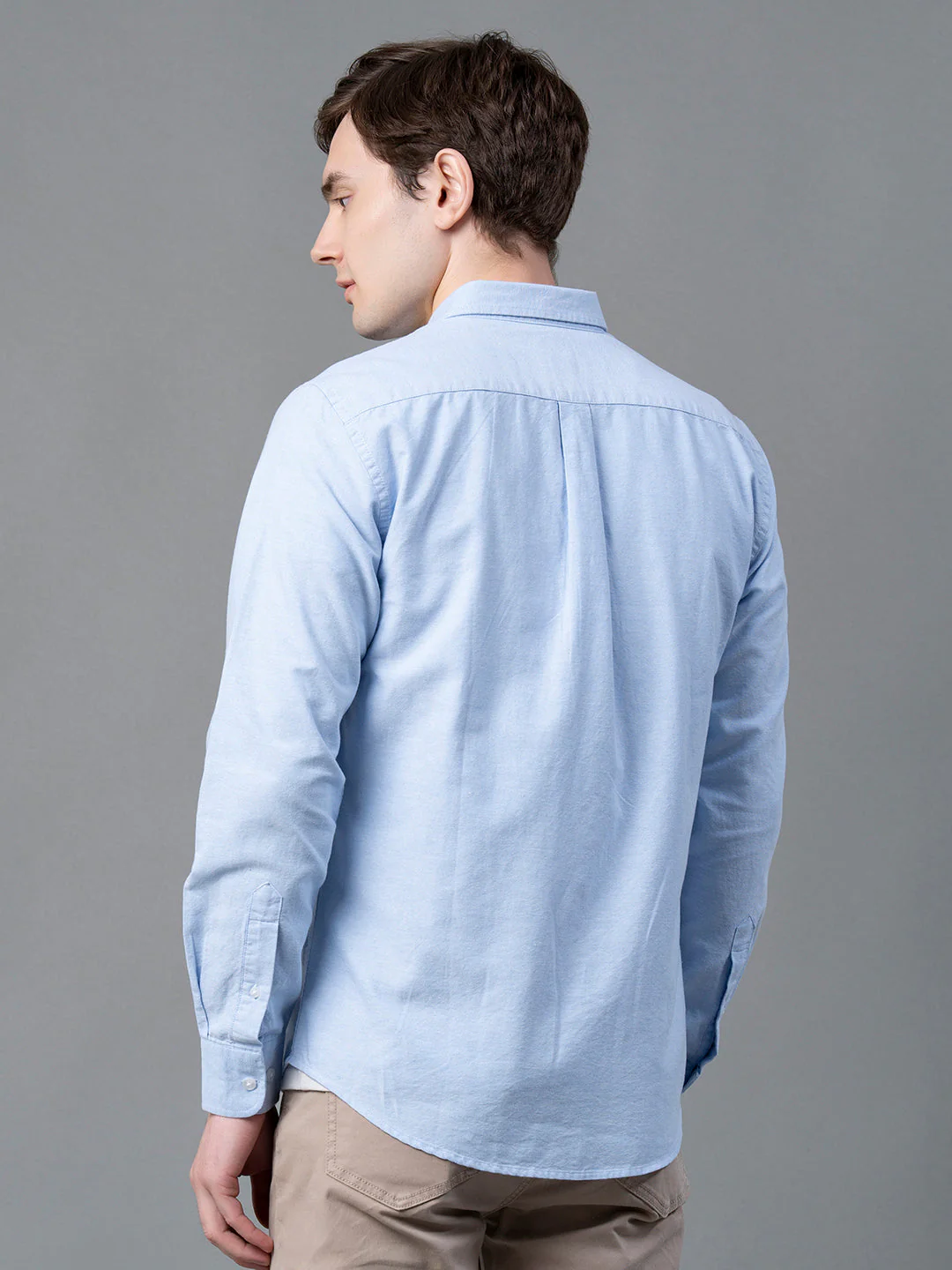 Pure Cotton Solid Shirt for Men - Image 3
