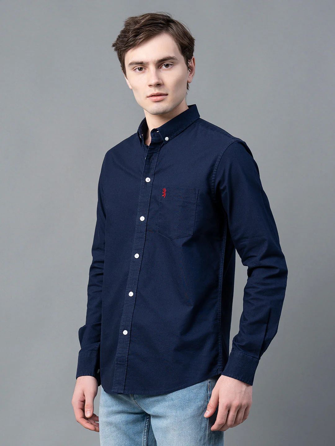 Pure Cotton Solid Shirt for Men - Image 2