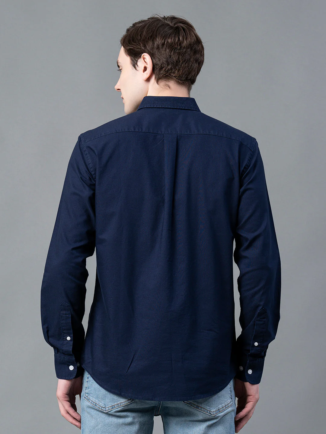 Pure Cotton Solid Shirt for Men - Image 3