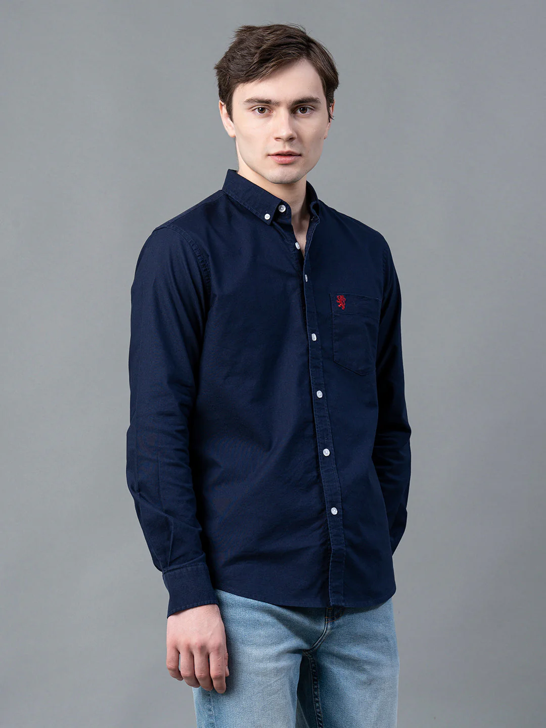 Pure Cotton Solid Shirt for Men - Image 5