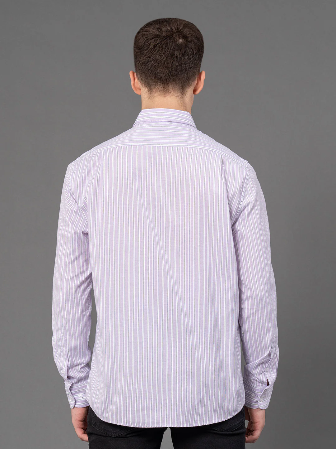 Purple Striped Shirt for Men - Image 3