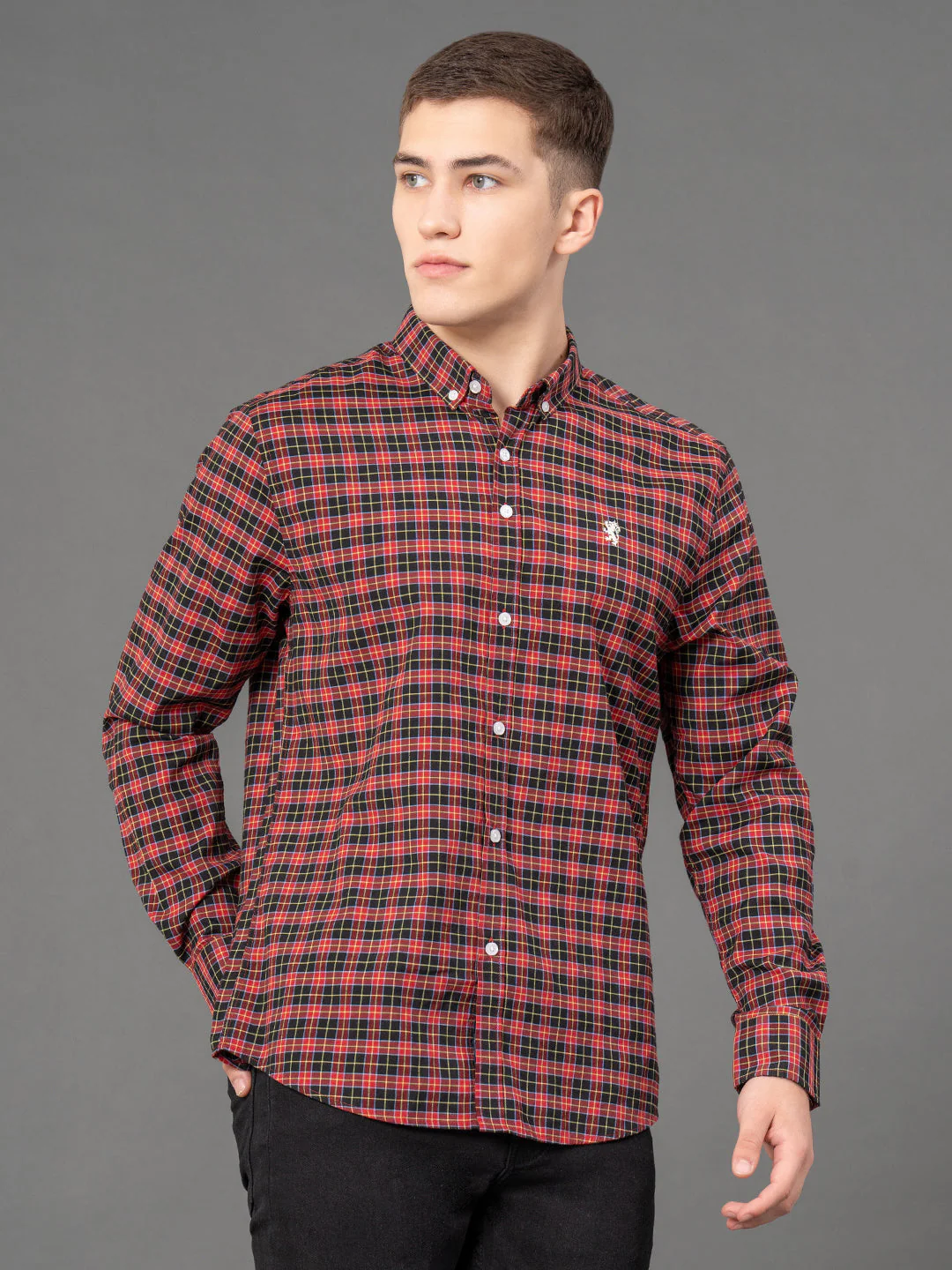 Red Checked Shirt for Men - Image 2