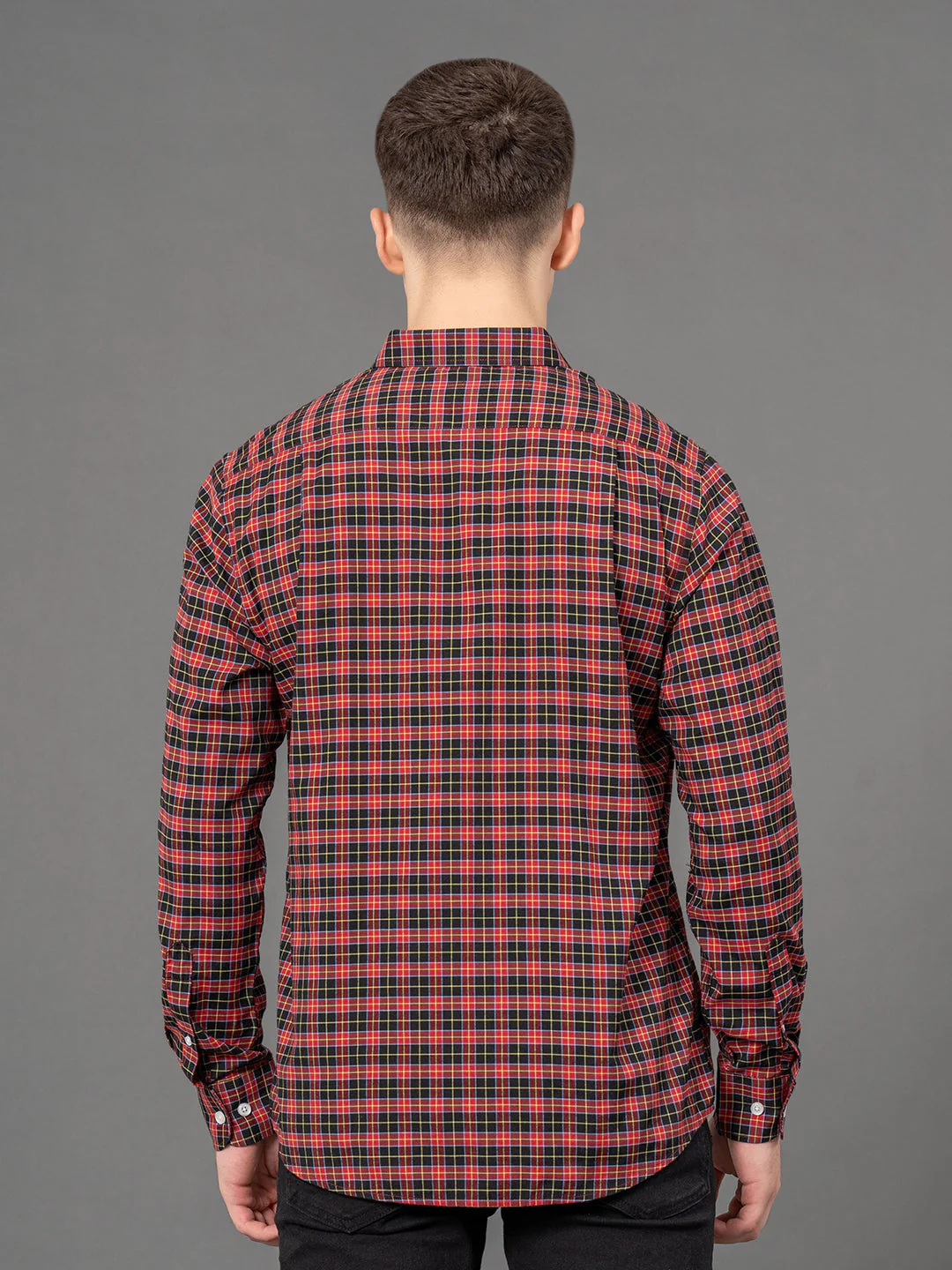 Red Checked Shirt for Men - Image 3