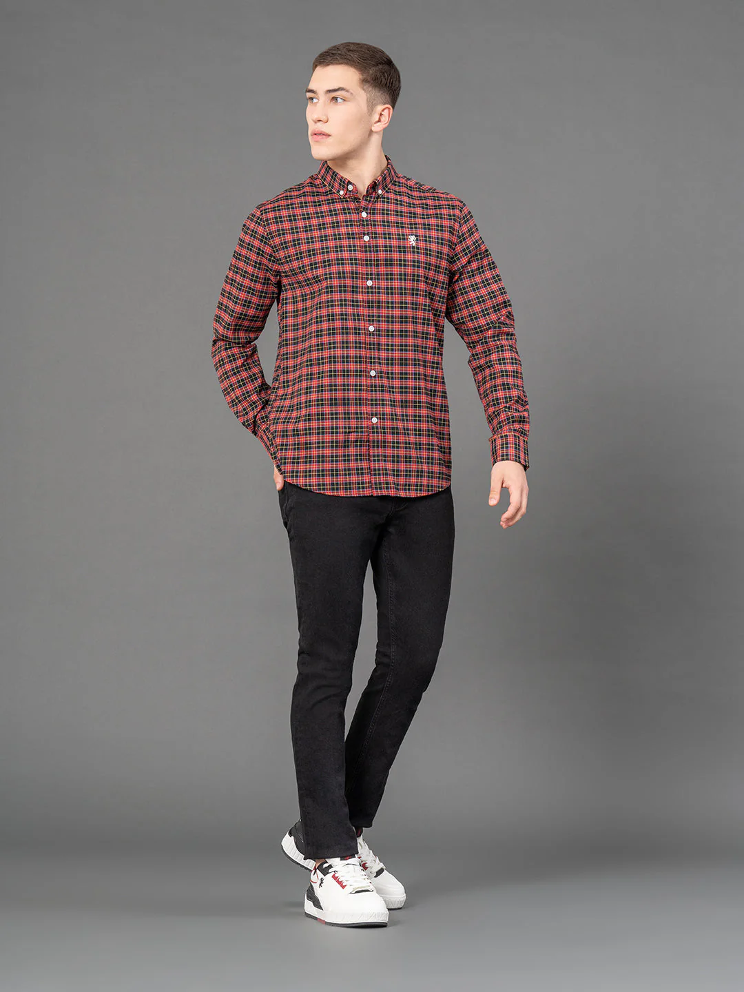 Red Checked Shirt for Men - Image 5