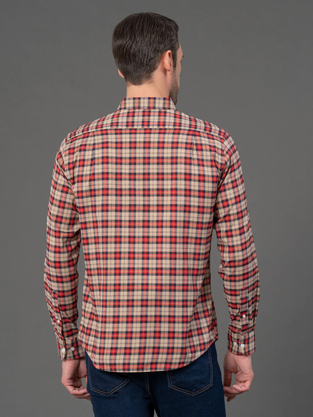Red Checked Shirt for Men - Image 3