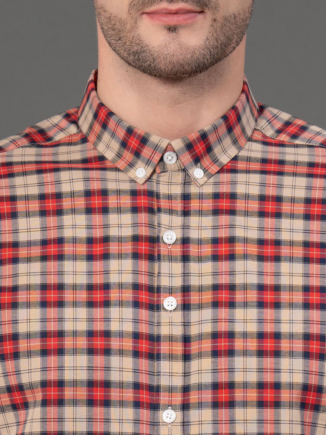Red Checked Shirt for Men - Image 4