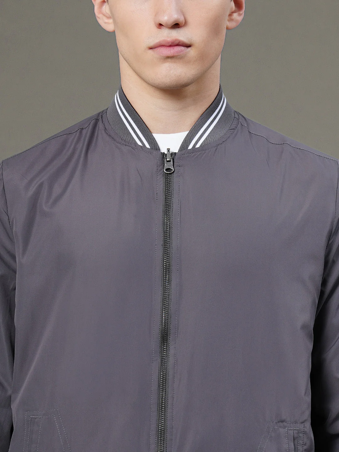 Reversible Baseball Collar Jacket for Men - Image 2
