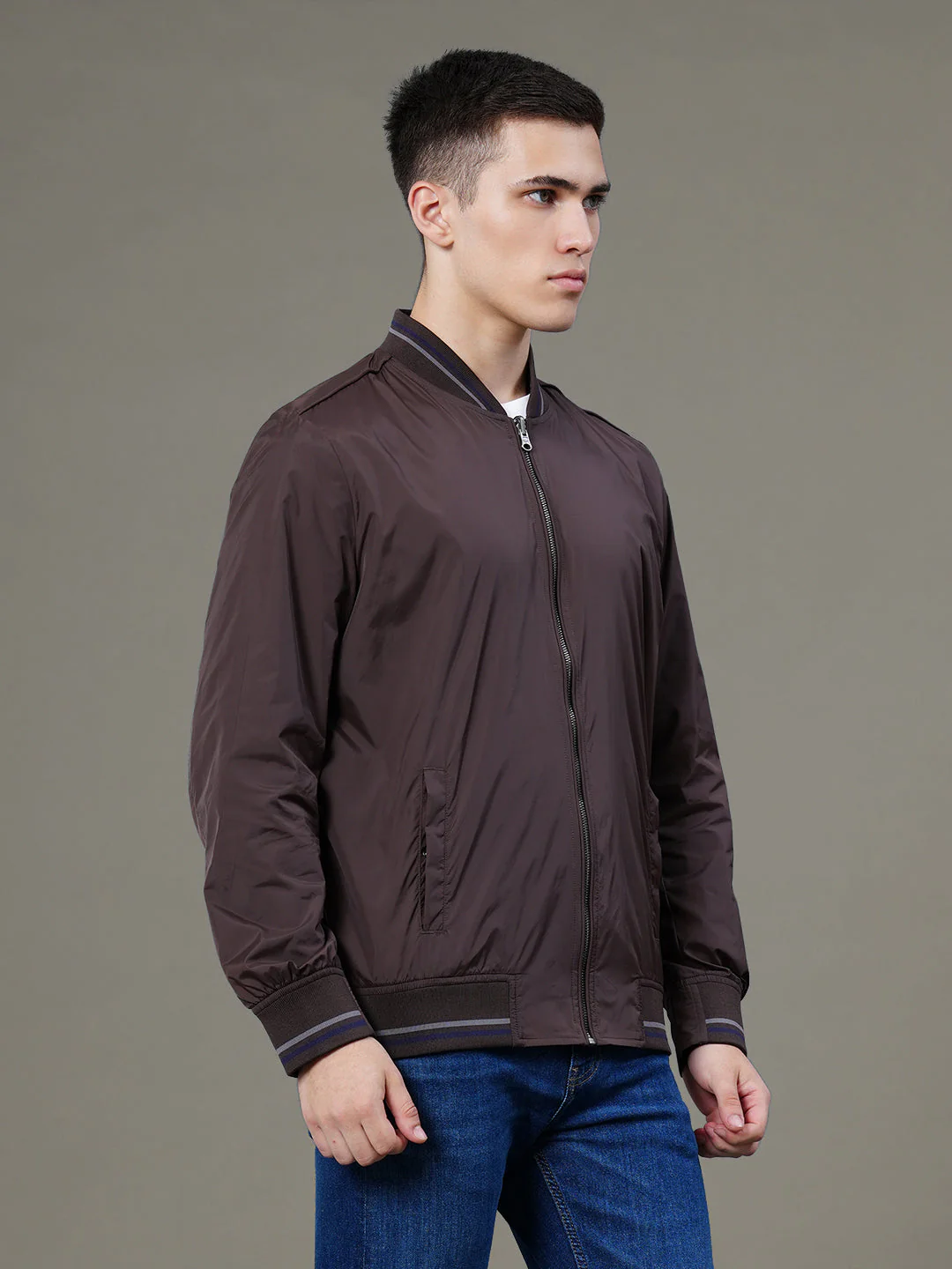 Reversible Baseball Collar Jacket for Men - Image 2
