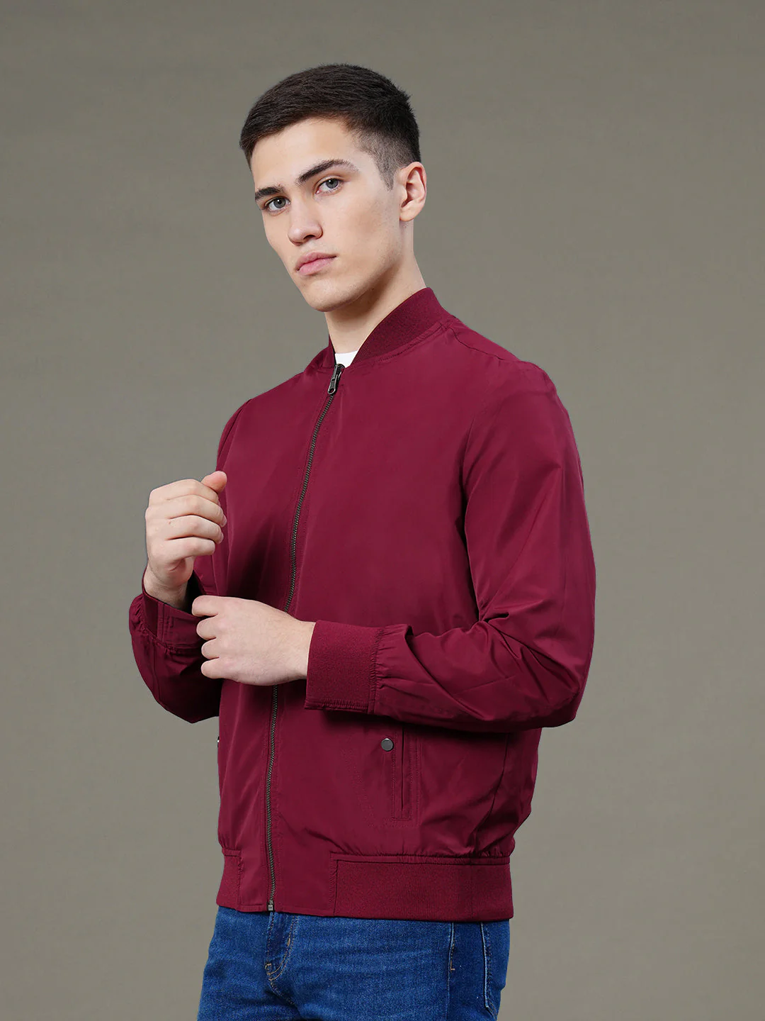 Reversible Baseball Collar Jacket for Men - Image 3