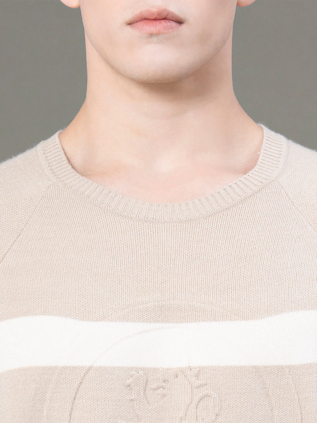 Round Neck Embossed Sweater for Men - Image 4