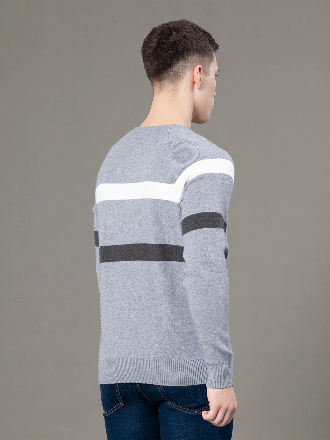 Round Neck Embossed Sweater for Men - Image 3