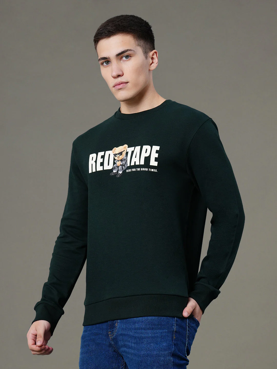 Round Neck Graphic Sweatshirt for Men - Image 2