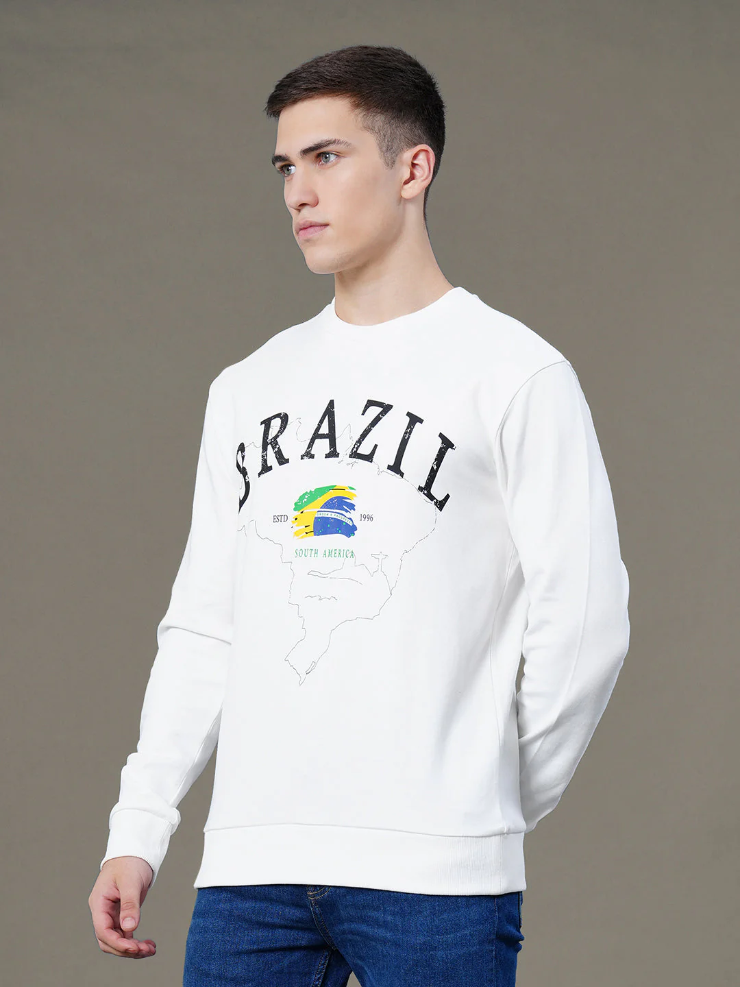 Round Neck Graphic Sweatshirt for Men - Image 2