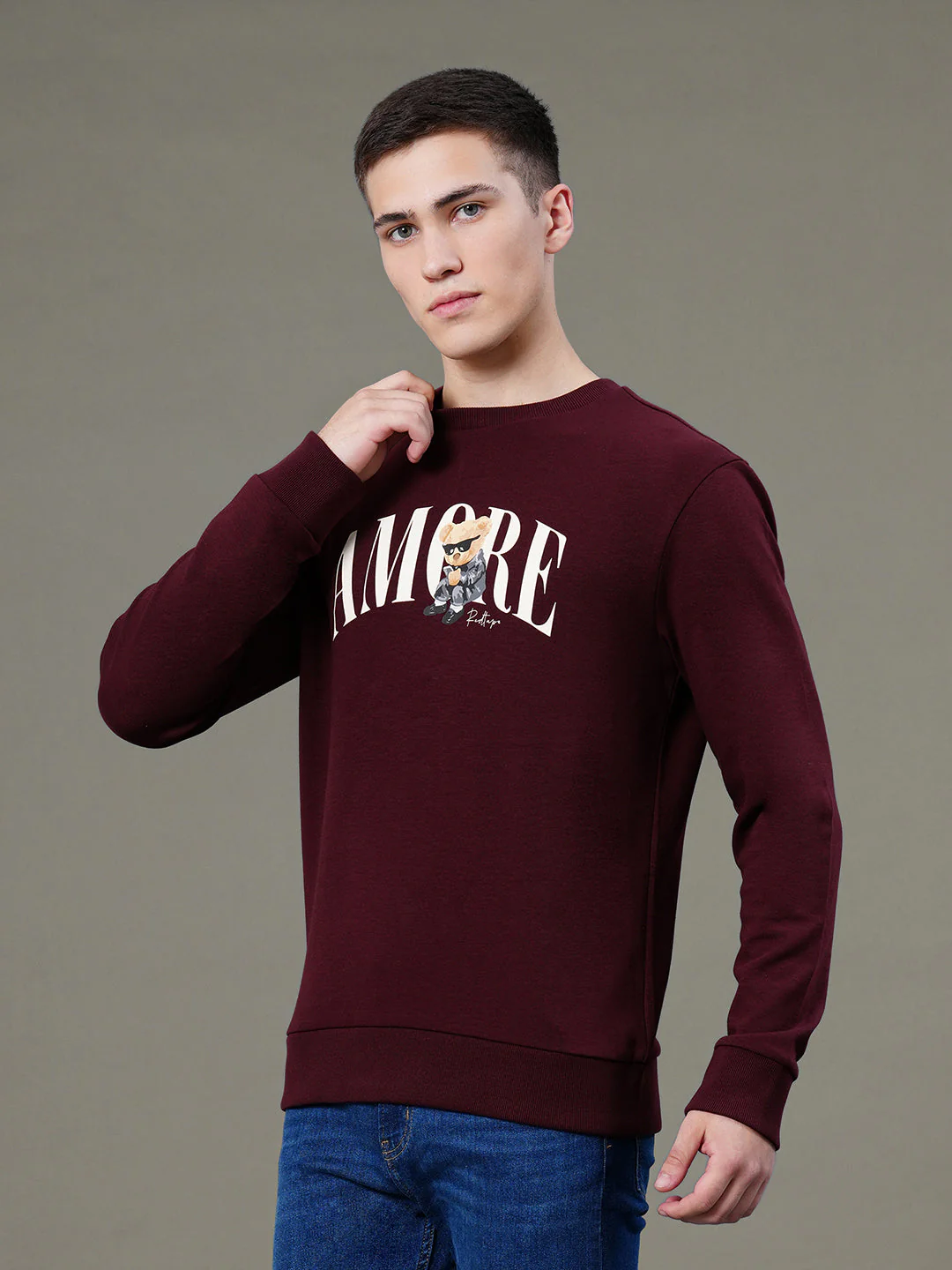 Round Neck Graphic Sweatshirt for Men - Image 2