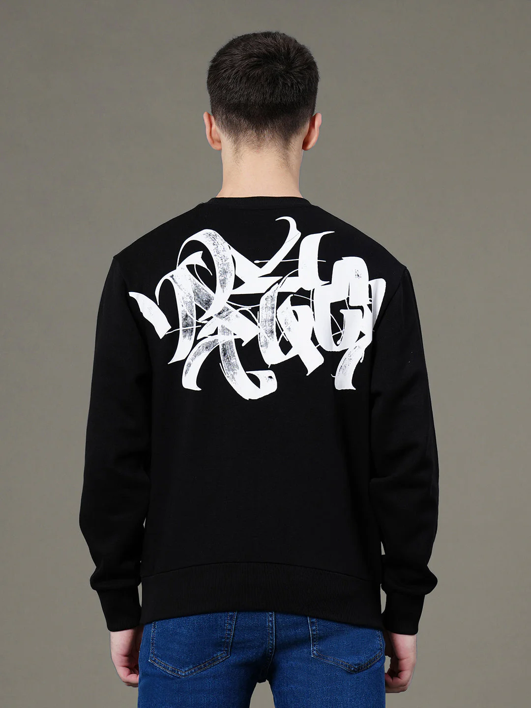 Round Neck Graphic Sweatshirt for Men - Image 3