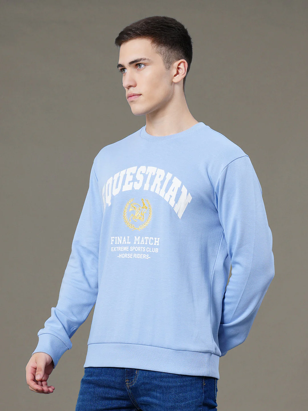Round Neck Graphic Sweatshirt for Men - Image 2