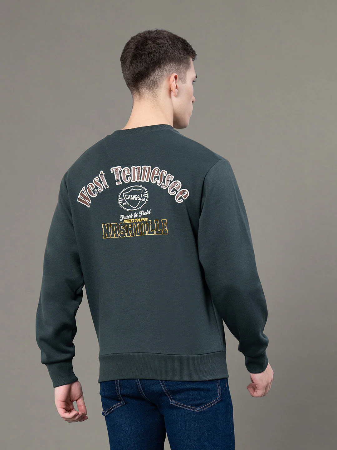 Round Neck Graphic Sweatshirt for Men - Image 3