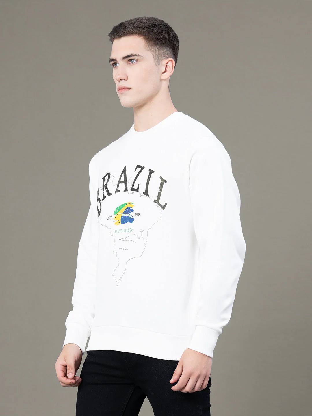 Round Neck Graphic Sweatshirt for Men - Image 2