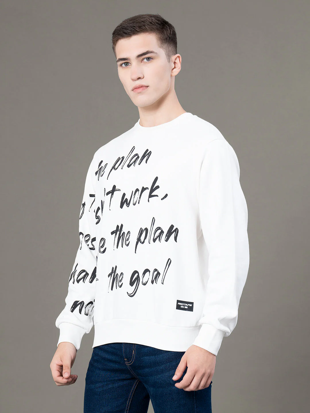 Round Neck Graphic Sweatshirt for Men - Image 2