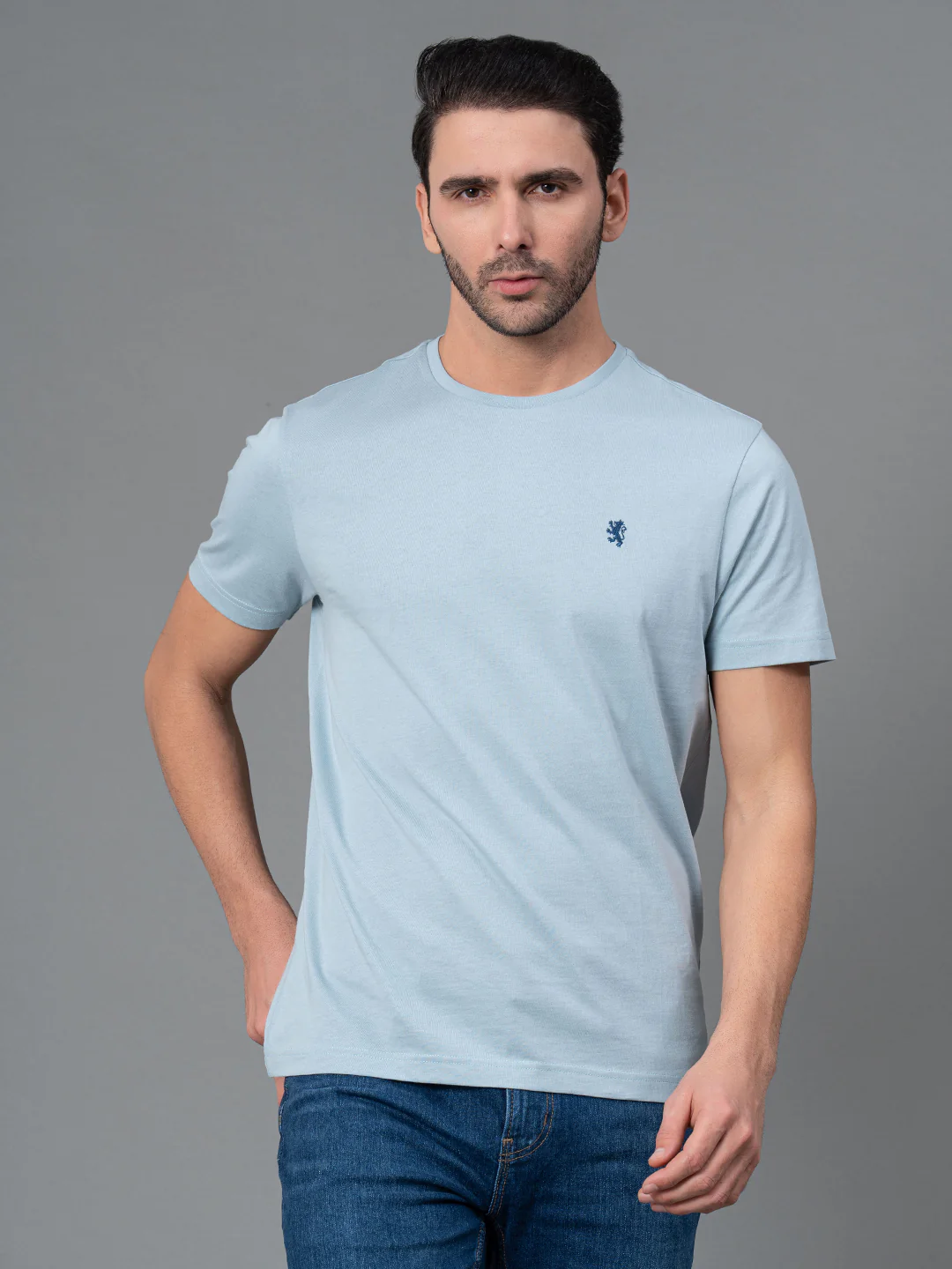 Round Neck Mens T-Shirt - Image 2