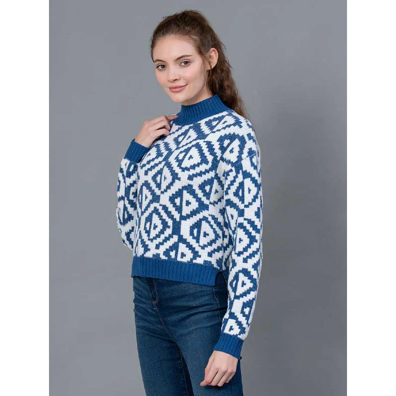Royal Blue Casual Sweater for Women - Image 2