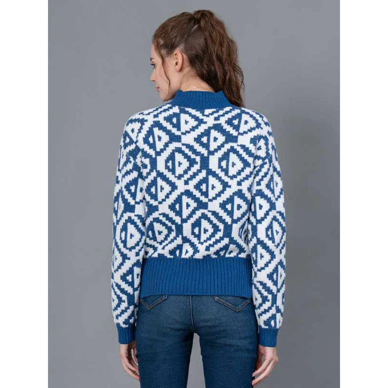 Royal Blue Casual Sweater for Women - Image 3
