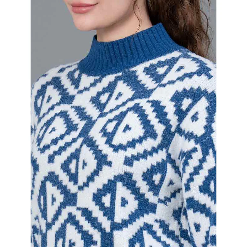 Royal Blue Casual Sweater for Women - Image 4
