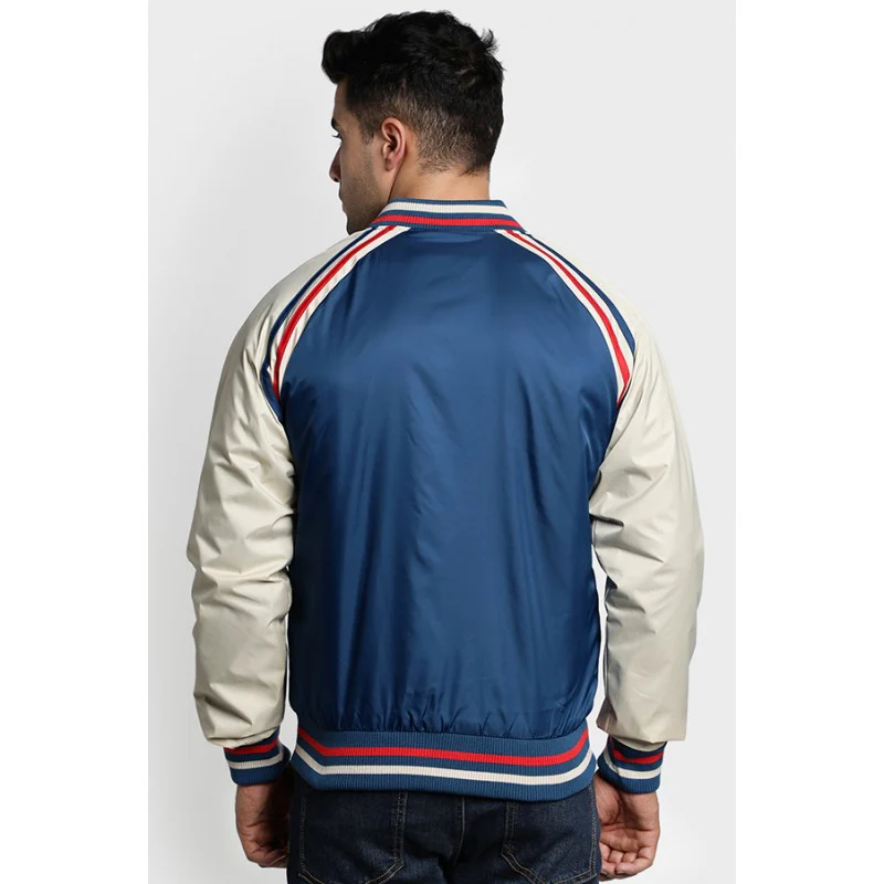 Royal Blue Red Reversible Men's Jacket - Image 4